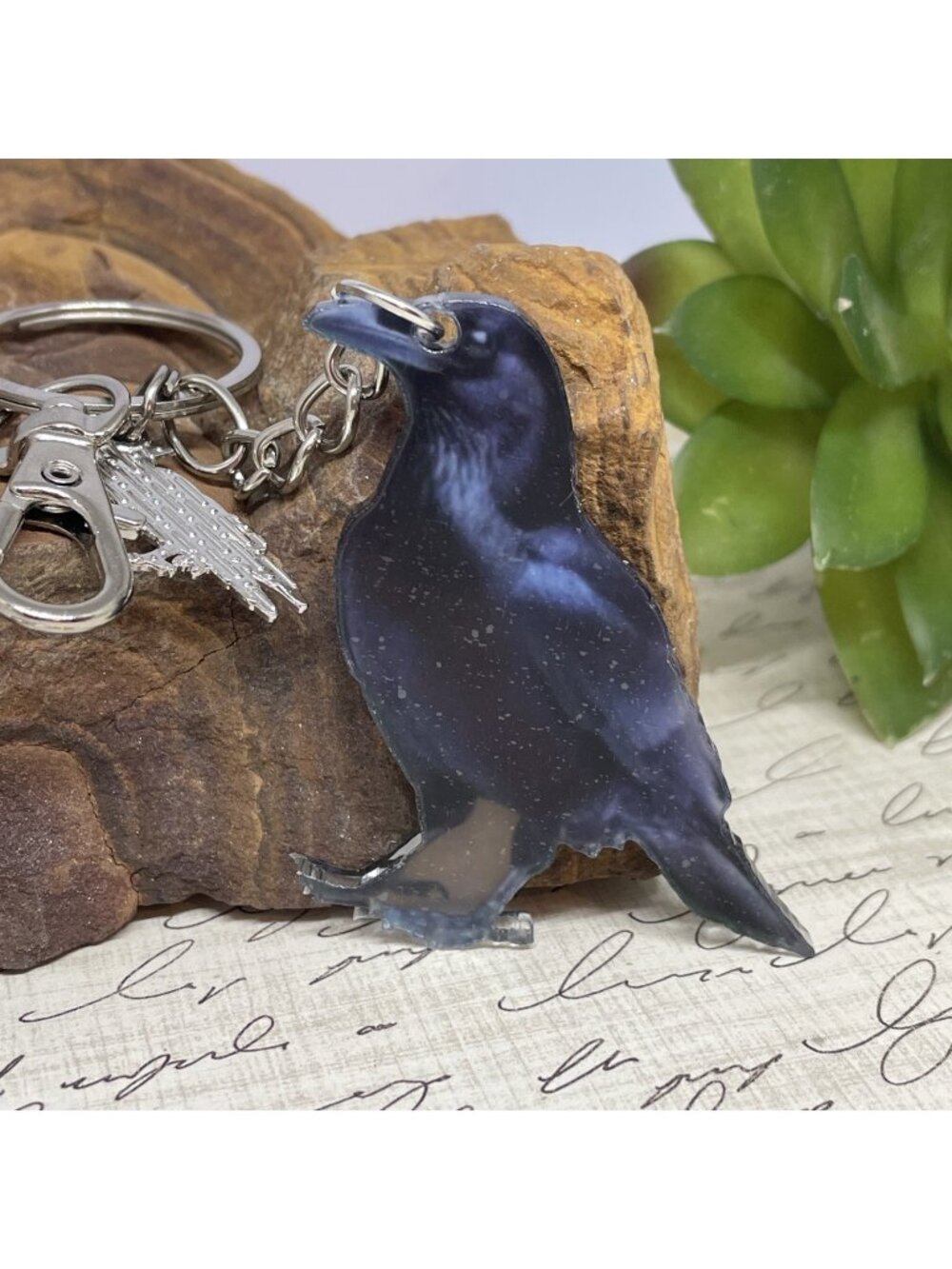 Elegant Black Raven key ring key chain Keychain Tag Charm Crow Gothic Gift new